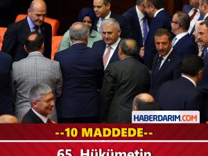 10 Maddede 65. Hükümetin Yeni Yol Haritası