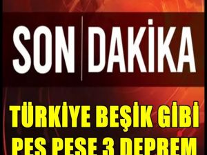 4.5 büyüklüğünde depremler meydana geldi.