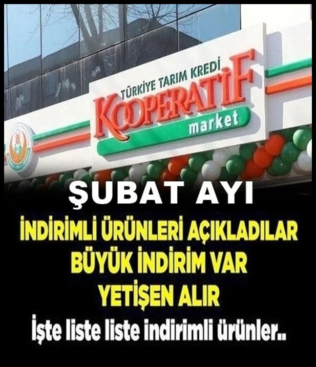 Tarım Kredi marketinde şubat ayına özel kampanya galerisi resim 1