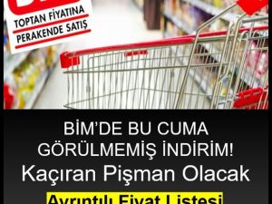 Bim'de yarın büyük indirim!