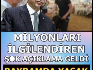 Yasak geldi .Kurbanda Kesinlikle Yapmayınız.