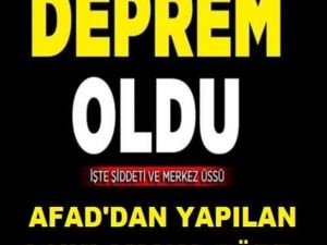 Yer Yerinden Oynadı Şiddetli Deprem