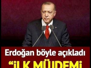 Erdoğan "İlk Müjdemi Veriyorum" Diyerek Açıkladı!