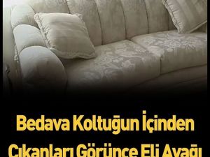 Bedava aldığı koltuğun içinden öyle bir şey çıktı ki, bütün hayatı değiş