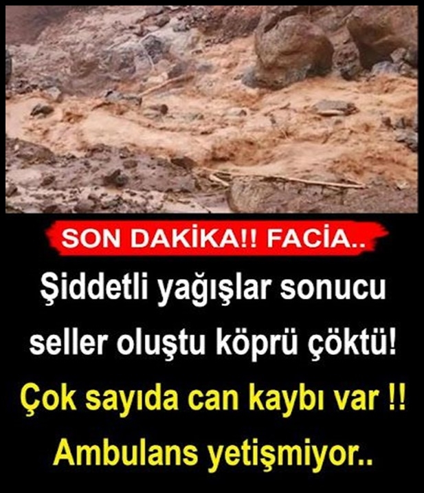 Yağmurun şiddetlenmesi ve oluşan sel sonucu can kayıpları var galerisi resim 1