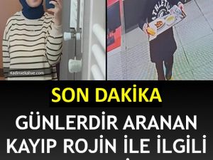 Kayıp Rojin olayında flaş gelişme