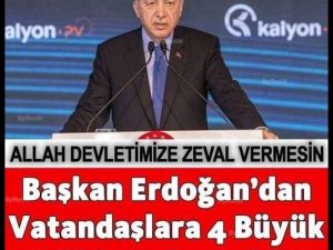 Başkan'dan vatandaşlara büyük Mü’jde