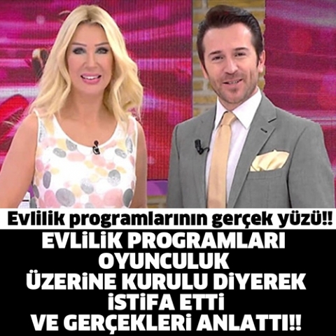 EVLİLİK PROGRAMLARI OYUNCULUK ÜZERİNE KURULU DİYEREK İSTİFA ETTİ VE GERÇ galerisi resim 1