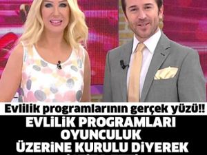 EVLİLİK PROGRAMLARI OYUNCULUK ÜZERİNE KURULU DİYEREK İSTİFA ETTİ VE GERÇ