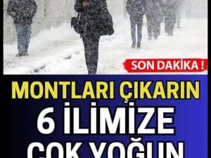 Çok Yoğun Kar Yağacak