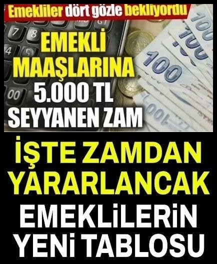 Tüm Emeklilerin Sevineceği haber galerisi resim 1