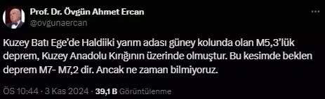 Deprem bilimci Prof. Dr. Ahmet Ercan Açıkladı galerisi resim 3