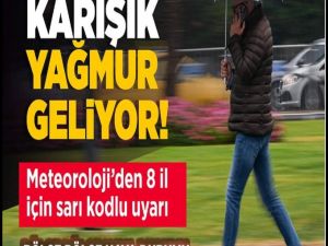 Karla karışık yağmur geliyor!