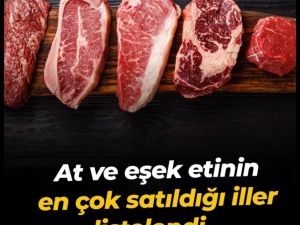 At ve eşek etinin en çok satıldığı şehirler