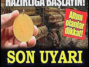 Altın alacaklar veya altını olanlar için seviye verdi!