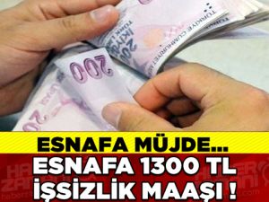 Esnafa 1300 TL işsizlik maaşı