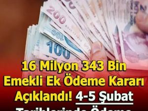 Emekli'Ye Ek Ödeme Açıklandı!