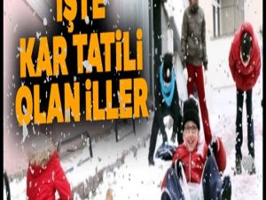 Eğitime Kar Tatili Geldi