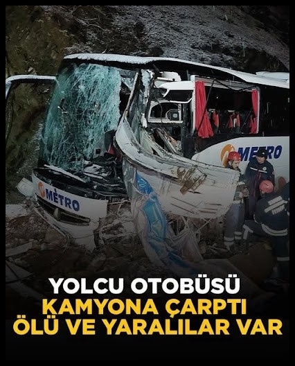 Yolcu Otobüsü Kamyona Çarptı galerisi resim 1