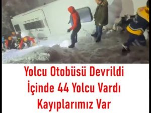 Otobüs içinde toplam 44 yolcu vardı.