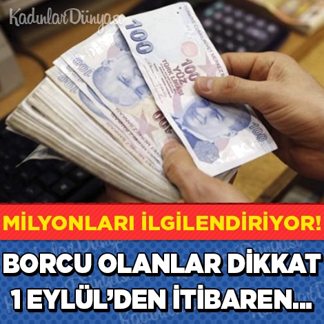 Borcu Olanlar 1 Eylül’den İtibaren Başvurabilir… galerisi resim 1