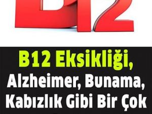 B12 Vitamini Bolca Kapsayan Yiyecekler..