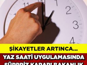 Yaz Saati Uygulamasında Bakanlık Harekete Geçti!