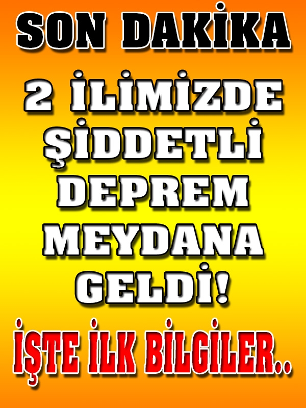 SON DAKİKA: 2 İlimizde Deprem Meydana Geldi.. galerisi resim 1