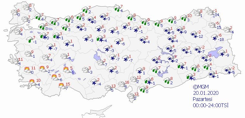 20 Ocak pazartesi kar geliyor! galerisi resim 3