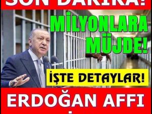 BAŞKAN ERDOĞAN AFFI GELİYOR