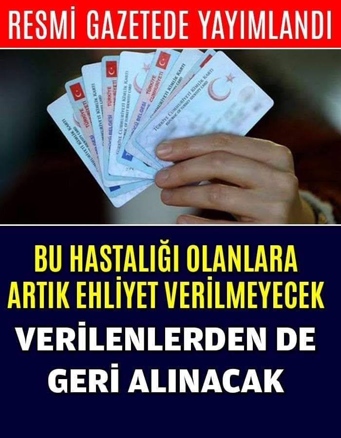 BU KİŞİLER EHLİYET ALAMAYACAK galerisi resim 1