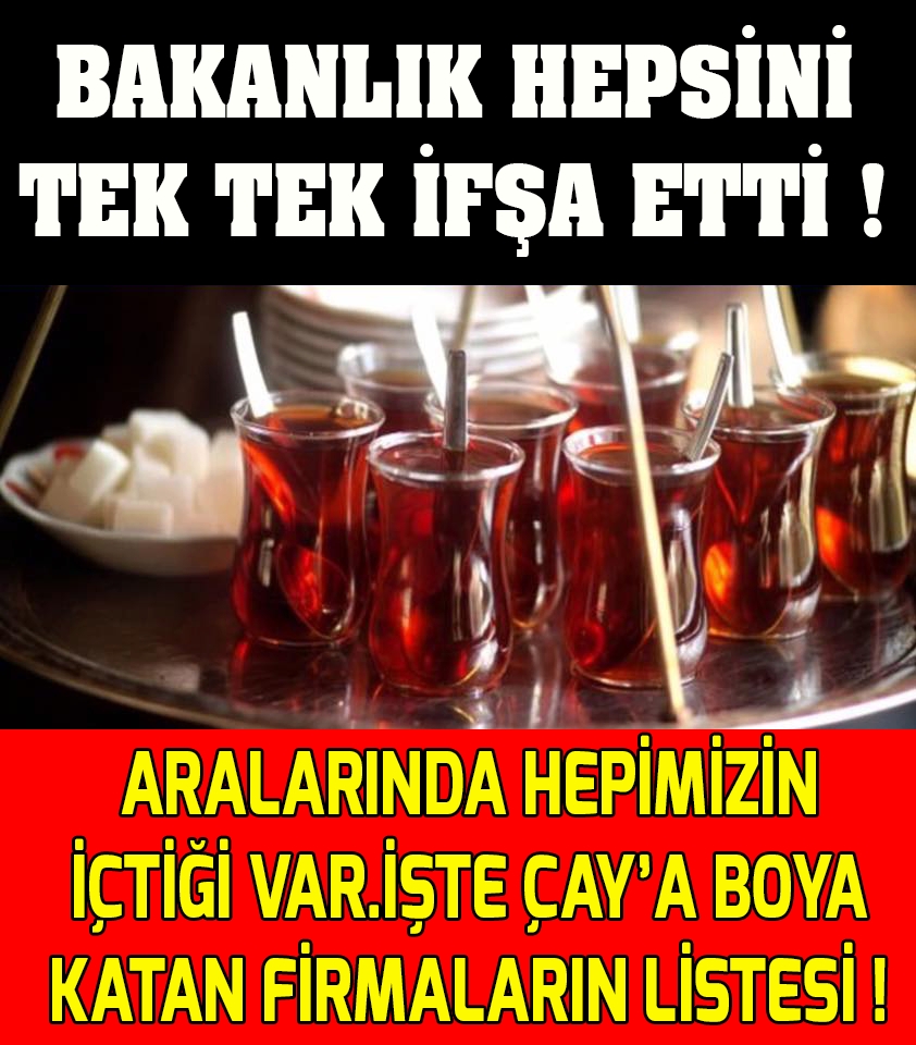 Bakanlık hepsini tek tek ifşa etti.İşte Çay'a boya katan o re' galerisi resim 1