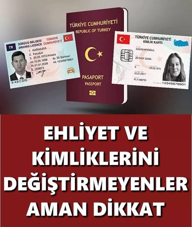 Kimlik ve Ehliyetlerini Değiştirmeyenlere Çok Kötü Haber galerisi resim 1