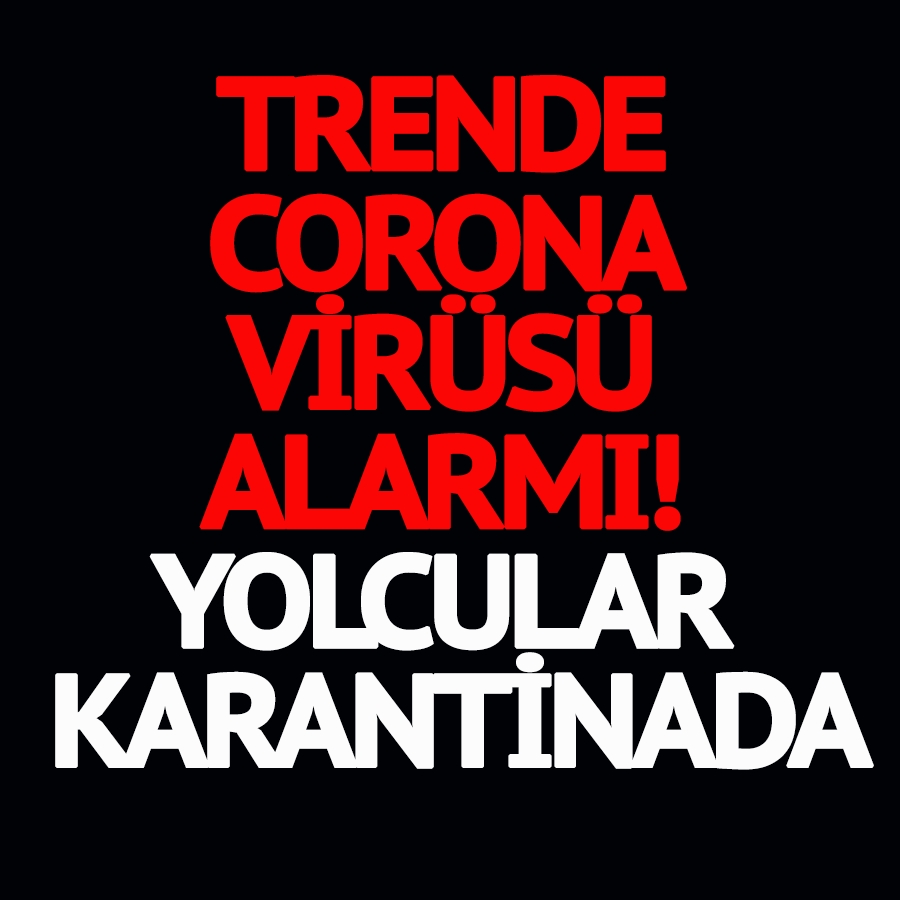 Trende Corona virüsü alarmı! Yolcular karantinaya alındı galerisi resim 1