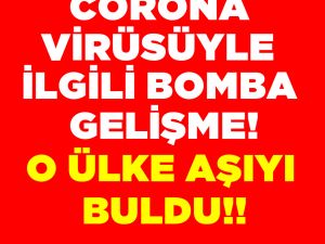 Corona virüsü aşısı bulundu iddiası