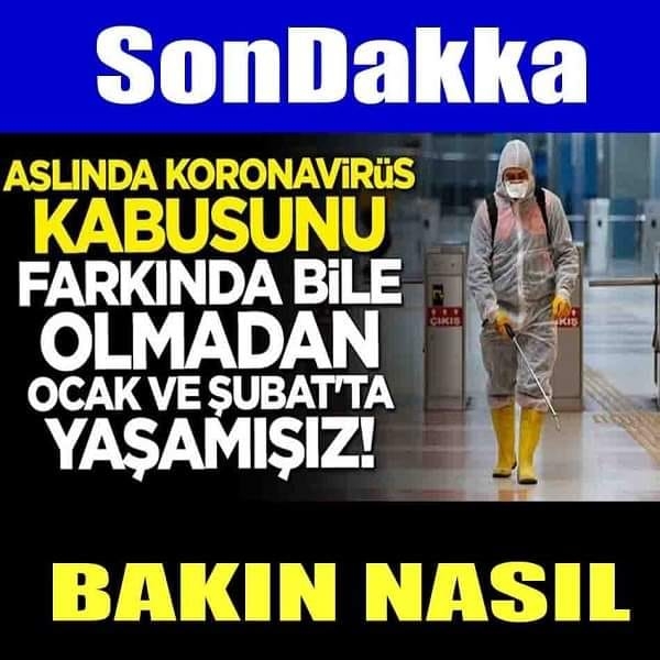 Aslında koronav-irüs kabusunu farkında bile olmadan Ocak ve Şubat't galerisi resim 1