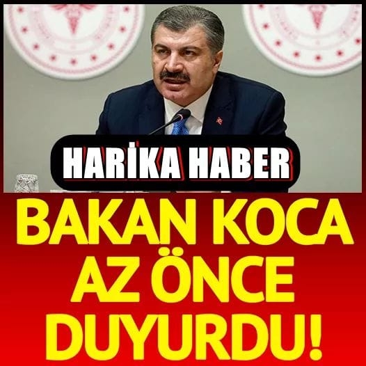 SAĞLIK BAKANI GÜZEL HABERİ VERDİ galerisi resim 1