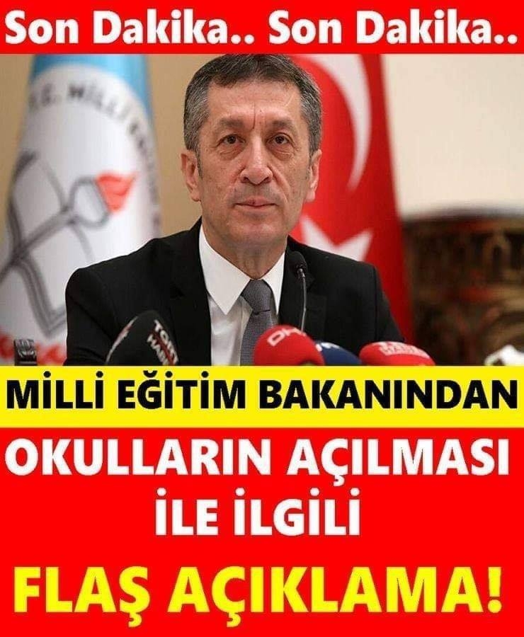 Okulların Açılması ile İlgili Flaş Açıklama galerisi resim 1