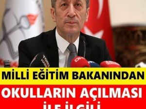 Okulların Açılması ile İlgili Flaş Açıklama