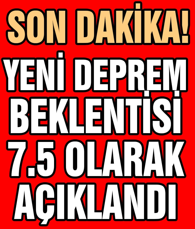 Yeni deprem beklentisini 7.5 olarak açıkladı.. ALLAHIM SEN KORU galerisi resim 1