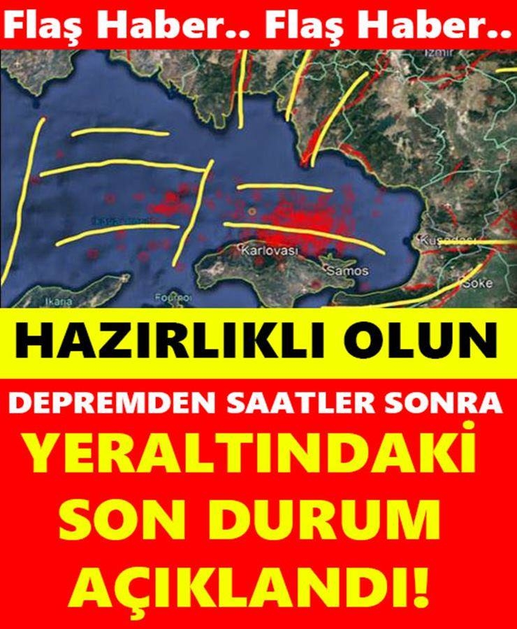 DEPREMDEN SAATLER SONRA YERALTINDA KORKUTAN DURUM galerisi resim 1