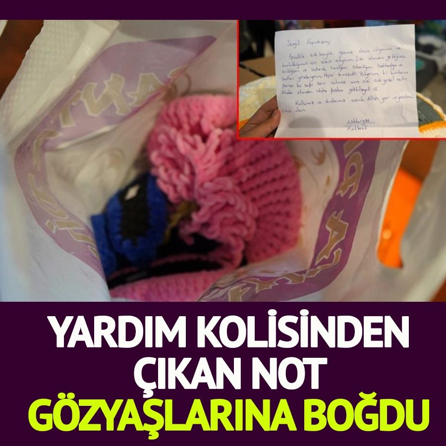 Yardım kolisinden çıkan not gözyaşlarına boğdu galerisi resim 1