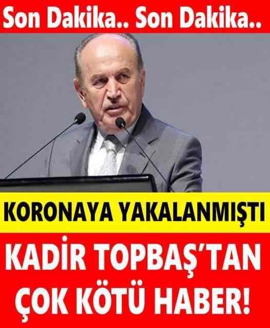 TEDAVİ GÖRÜYORDU.. KADİR TOPBAŞ'TAN ÜZEN HABER galerisi resim 1