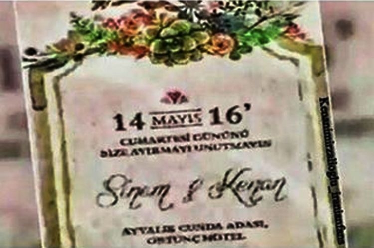 İşte Kenan İmirzalıoğlu ve Sinem Kobal'ın düğün davetiyesi galerisi resim 4