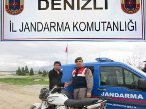 Çalınan Motosikleti Jandarma Buldu