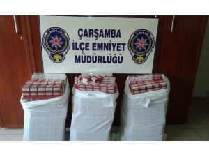 Çarşamba’da Bin 590 Paket Kaçak Sigara Ele Geçti