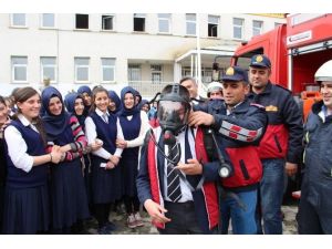 Oltu’da Yangın Tatbikatı Gerçeğini Aratmadı