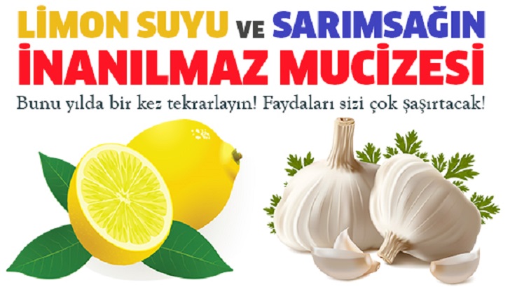 Limon suyu ve sarımsak gücü