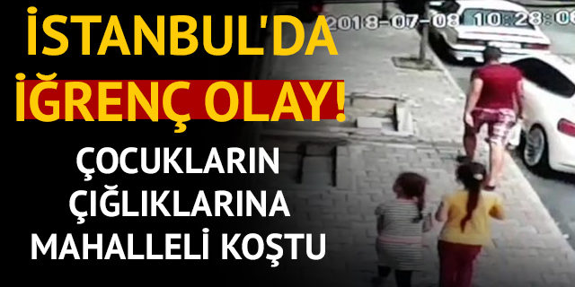 ÇOCUKLARIN ÇIĞLIKLARINI DUYAN MAHALLELİ YARDIMA KOŞTU...