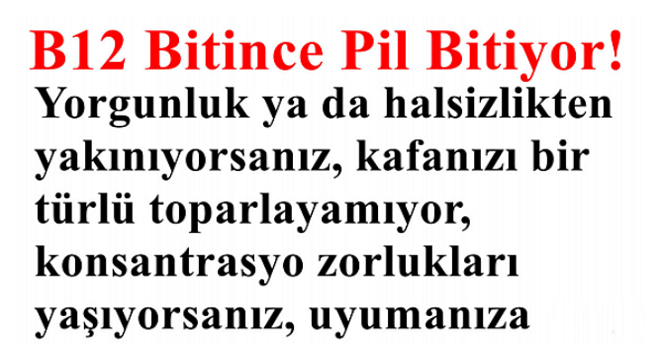 B 12 Vitaminin Eksikliği ve Önemi